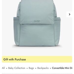 Calpak Diaper Backpack and Side Bag in Pale Blue, set of two